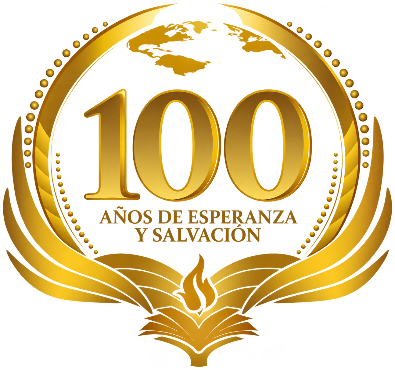 Logotipo de 100 años de esperanza y salvación